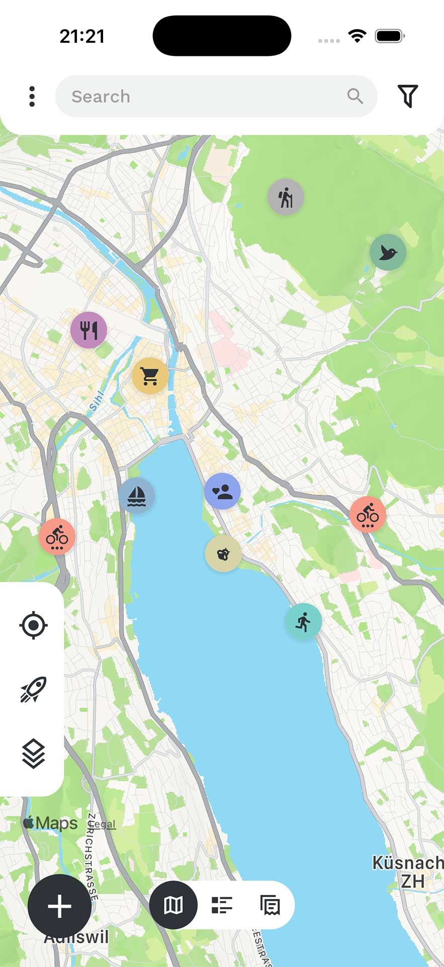 Coroo App – Kartenansicht