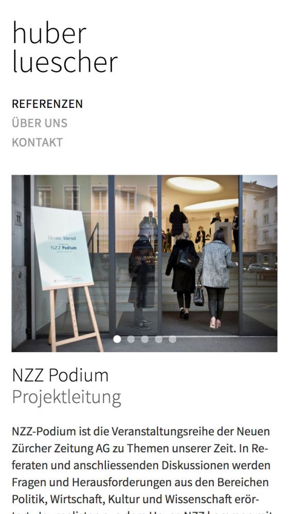 huberluescher – mobile Ansicht