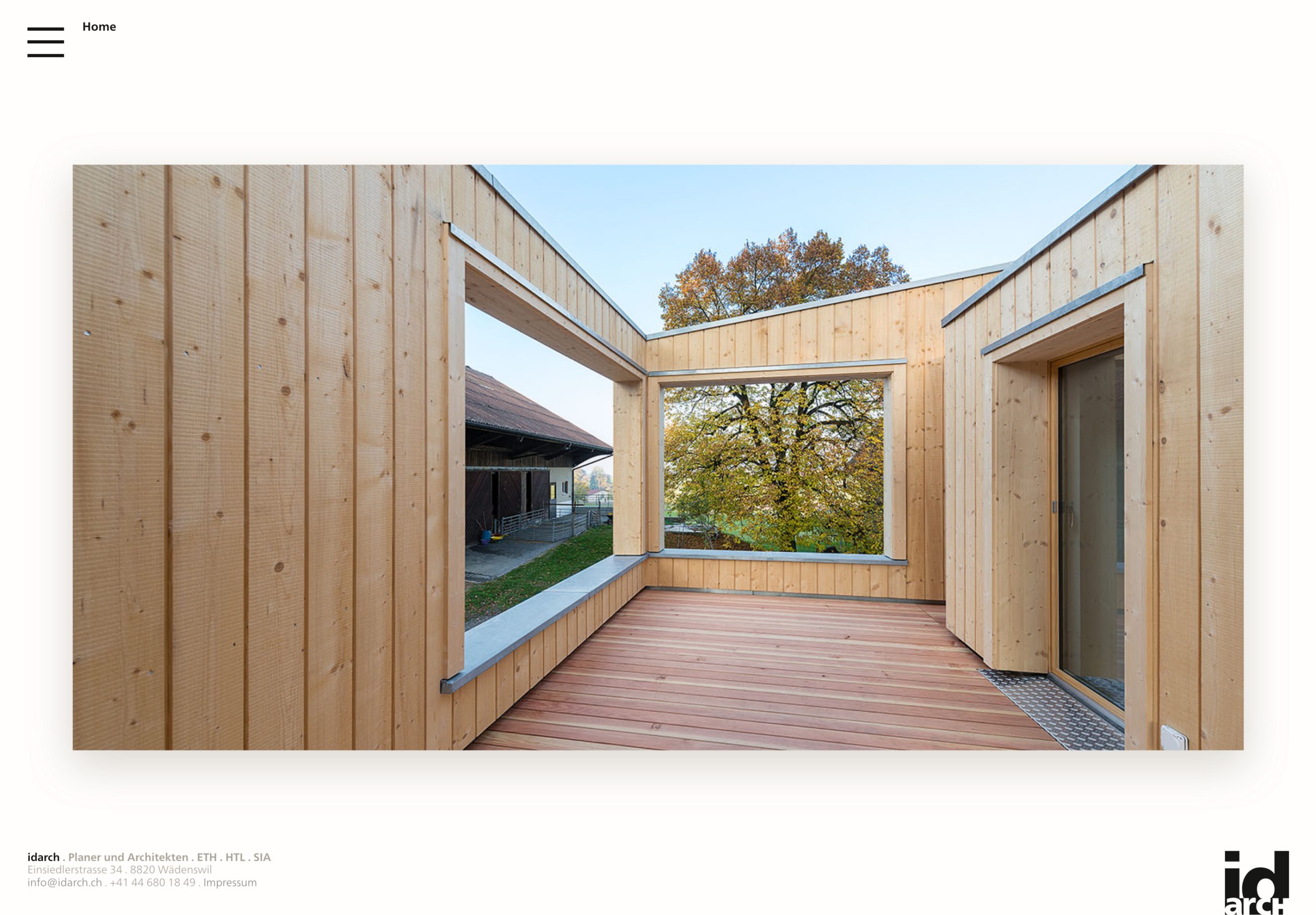 Architekturbüro idarch – Angela Sachs & Jonas Eberhard – Desktop-Ansicht
