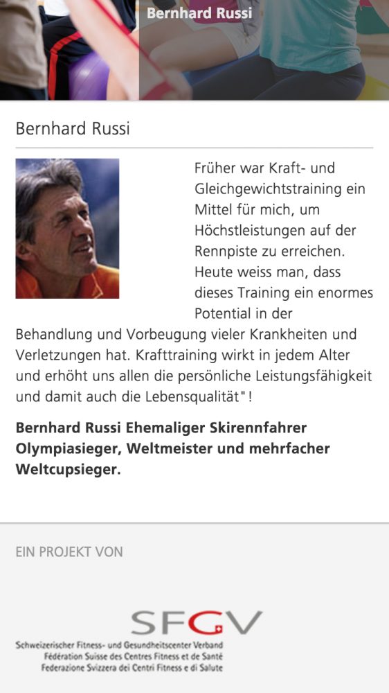 «Kräftig altern» Bereichsauftritt für den SFGV – mobile Ansicht