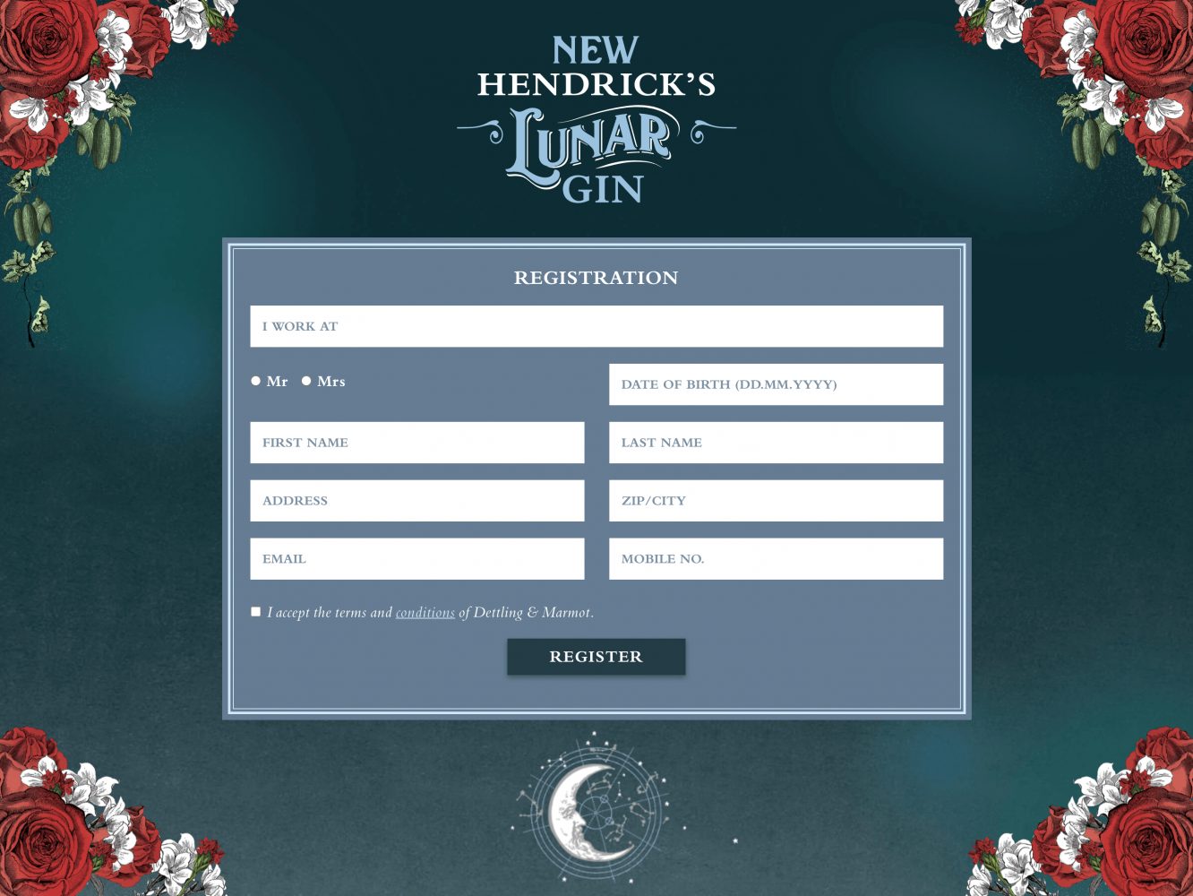 Markteinführung Hendrick’s Lunar – Desktop-Ansicht
