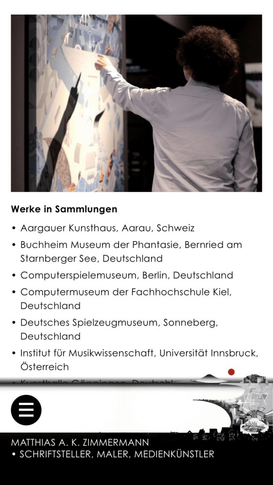 Matthias A. K. Zimmermann Schriftsteller, Maler, Medienkünstler – mobile Ansicht