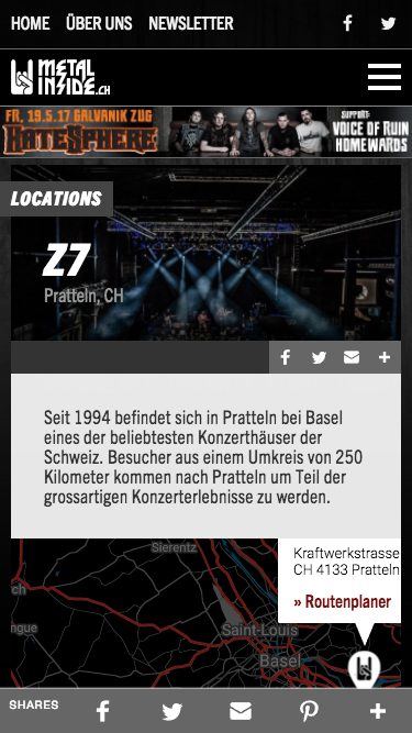 Metalinside Schweizer Metal-Web-Fanzine – mobile Ansicht