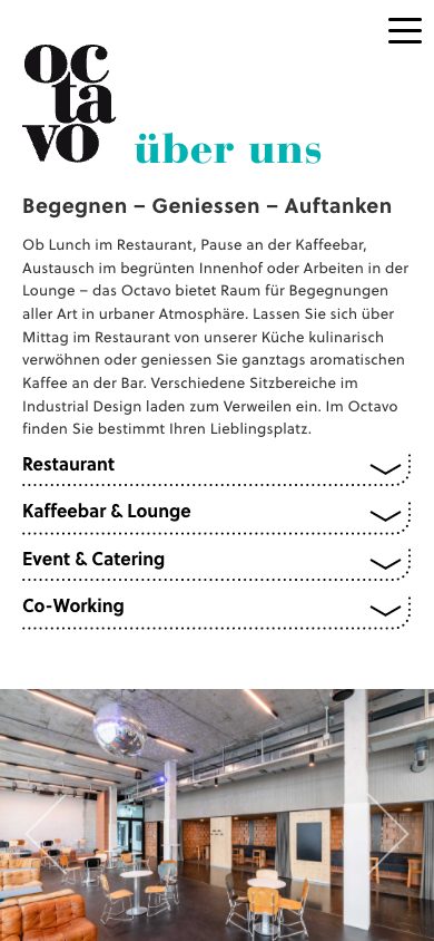 Restaurant Octavo Zürich-Oerlikon – mobile Ansicht