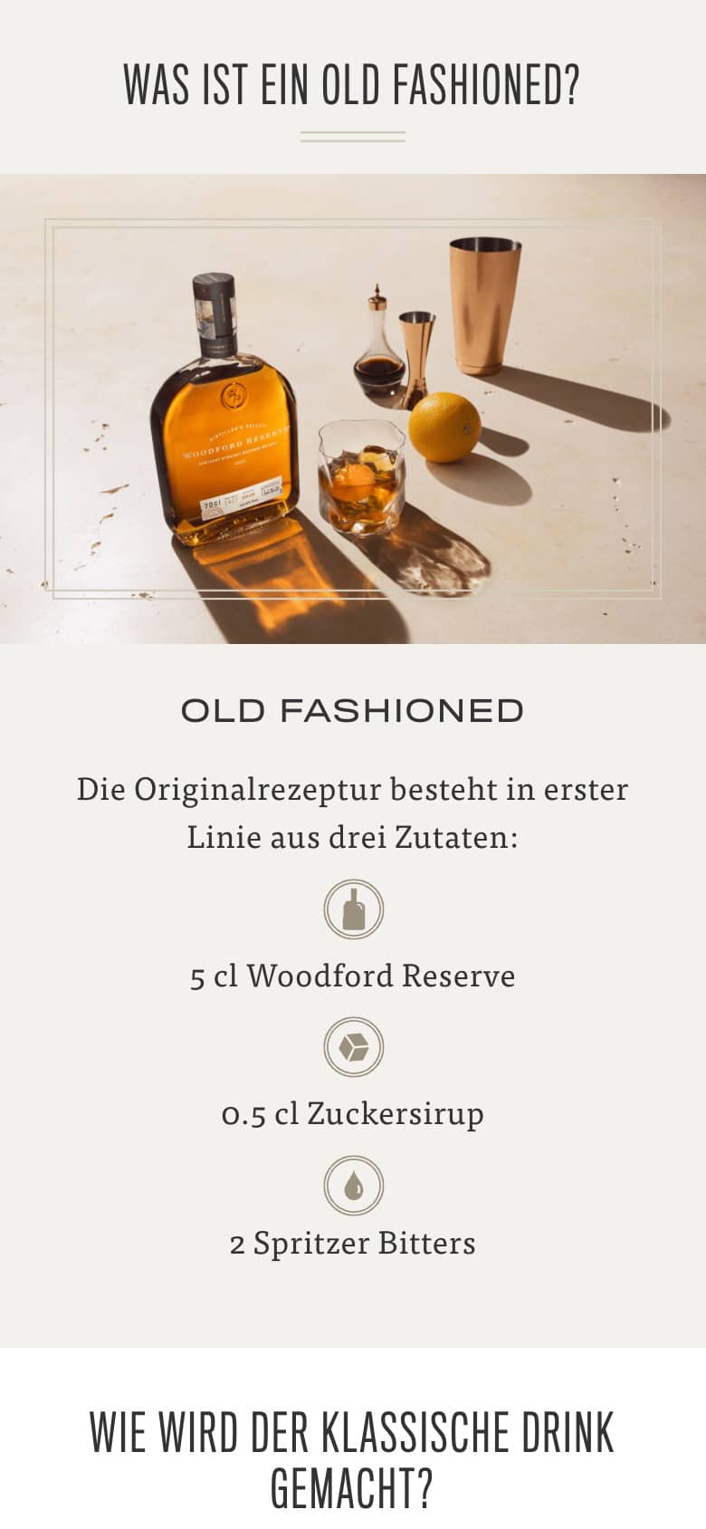 Old Fashioned Week 2023 – Startseite auf dem Smartphone – mobile Ansicht