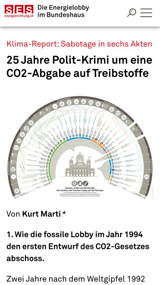 Online-Tool für die Schweizerische Energie-Stiftung – mobile Ansicht