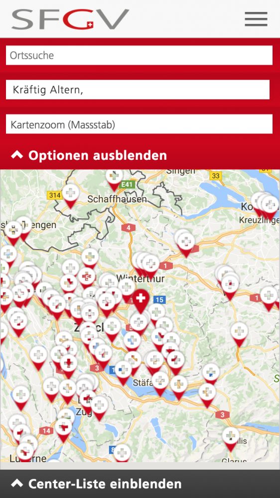 Schweizerischer Fitness- und Gesundheitscenter Verband SFGV – mobile Ansicht