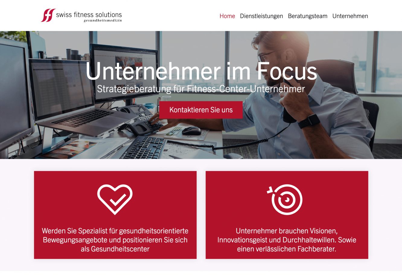 Swiss Fitness Solutions Gesundheitsmedizin GmbH – Desktop-Ansicht